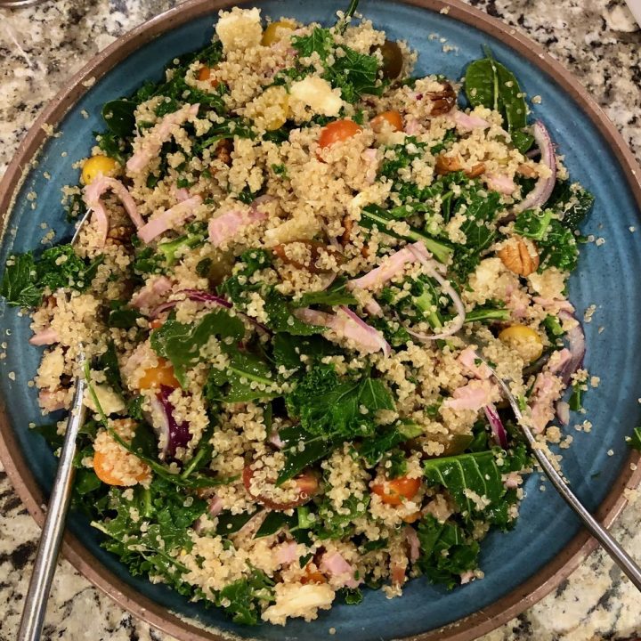 Lemony Kale and Quina Salad