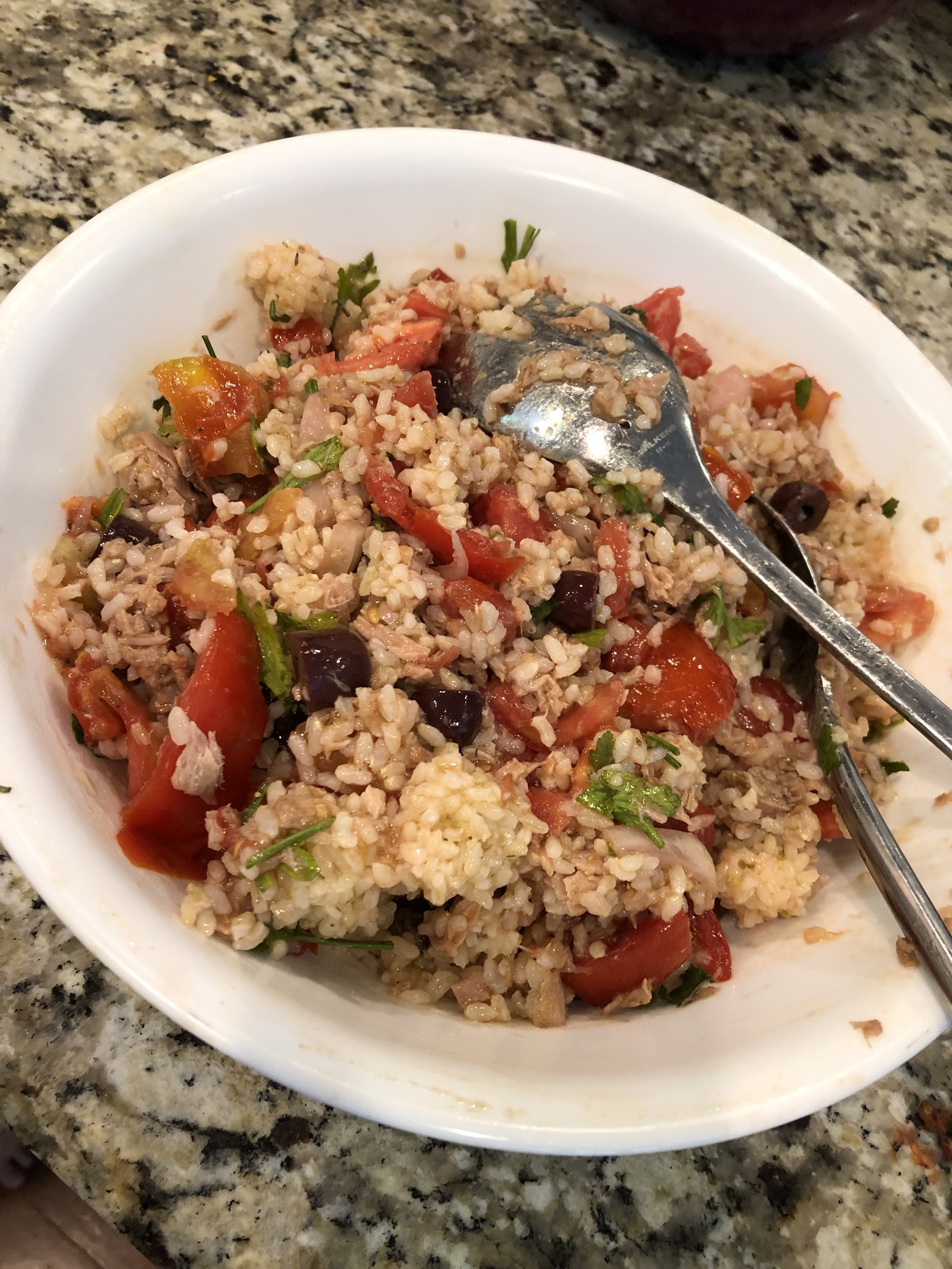 Mediterranean Rice and Tuna Salad
